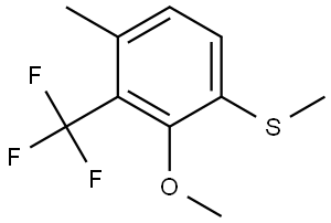 2-Methoxy-4-methyl-1-(methylthio)-3-(trifluoromethyl)benzene Structure