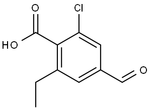 2-Chloro-6-ethyl-4-formylbenzoic acid Structure