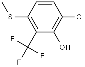 6-Chloro-3-(methylthio)-2-(trifluoromethyl)phenol Structure