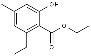 Ethyl 2-ethyl-6-hydroxy-4-methylbenzoate Structure