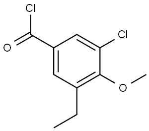 3-Chloro-5-ethyl-4-methoxybenzoyl chloride Structure