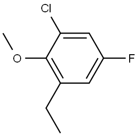 1-chloro-3-ethyl-5-fluoro-2-methoxybenzene Structure