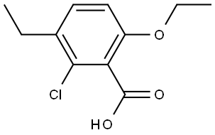 2-Chloro-6-ethoxy-3-ethylbenzoic acid Structure