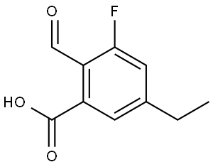 5-ethyl-3-fluoro-2-formylbenzoic acid Structure