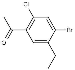 1-(4-Bromo-2-chloro-5-ethylphenyl)ethanone Structure