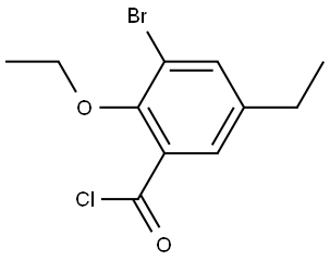 3-Bromo-2-ethoxy-5-ethylbenzoyl chloride Structure