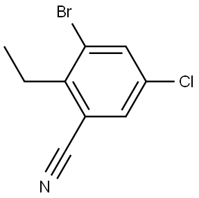 3-Bromo-5-chloro-2-ethylbenzonitrile Structure