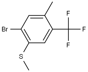 1-Bromo-5-methyl-2-(methylthio)-4-(trifluoromethyl)benzene Structure