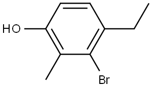 3-Bromo-4-ethyl-2-methylphenol Structure