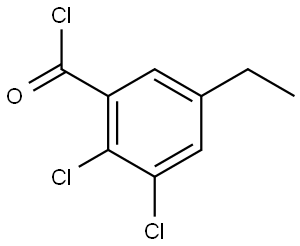 2,3-Dichloro-5-ethylbenzoyl chloride Structure