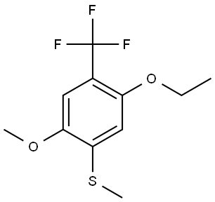 (5-ethoxy-2-methoxy-4-(trifluoromethyl)phenyl)(methyl)sulfane Structure