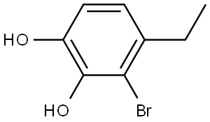 3-Bromo-4-ethyl-1,2-benzenediol Structure