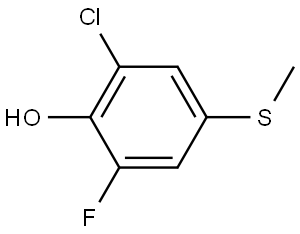 2-chloro-6-fluoro-4-(methylthio)phenol Structure