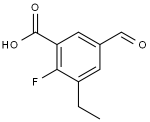 3-Ethyl-2-fluoro-5-formylbenzoic acid Structure