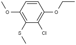 (2-chloro-3-ethoxy-6-methoxyphenyl)(methyl)sulfane Structure