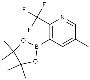 5-methyl-3-(4,4,5,5-tetramethyl-1,3,2-dioxaborolan-2-yl)-2-(trifluoromethyl)pyridine 구조식 이미지