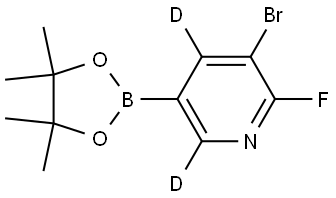 3-bromo-2-fluoro-5-(4,4,5,5-tetramethyl-1,3,2-dioxaborolan-2-yl)pyridine-4,6-d2 Structure