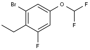 1-Bromo-5-(difluoromethoxy)-2-ethyl-3-fluorobenzene Structure