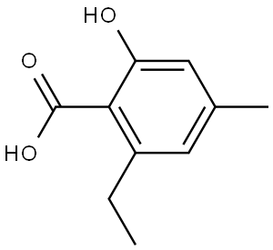 2-Ethyl-6-hydroxy-4-methylbenzoic acid Structure