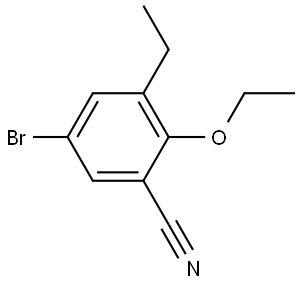 5-bromo-2-ethoxy-3-ethylbenzonitrile Structure