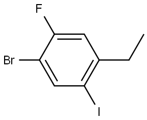 1-Bromo-4-ethyl-2-fluoro-5-iodobenzene Structure