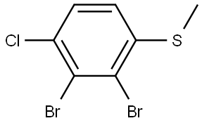 (2,3-dibromo-4-chlorophenyl)(methyl)sulfane Structure