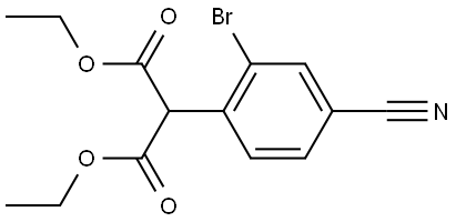 Diethyl 2-(2-bromo-4-cyanophenyl)malonate Structure