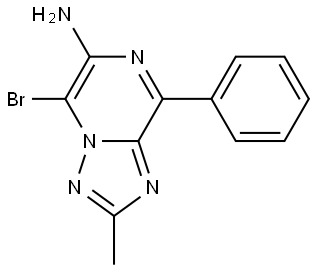 5-Bromo-2-methyl-8-phenyl[1,2,4]triazolo[1,5-a]pyrazin-6-amine Structure