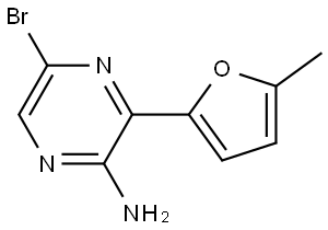 5-Bromo-3-(5-methyl-2-furanyl)-2-pyrazinamine Structure