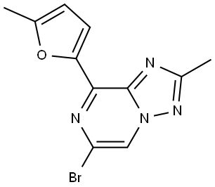 6-Bromo-2-methyl-8-(5-methyl-2-furanyl)[1,2,4]triazolo[1,5-a]pyrazine Structure