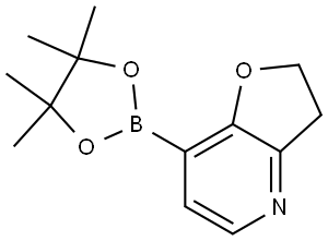 7-(4,4,5,5-Tetramethyl-1,3,2-dioxaborolan-2-yl)-2,3-dihydrofuro[3,2-b]pyridine 구조식 이미지