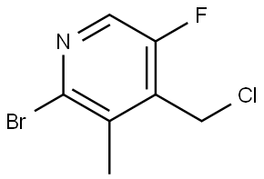 Pyridine, 2-bromo-4-(chloromethyl)-5-fluoro-3-methyl- Structure