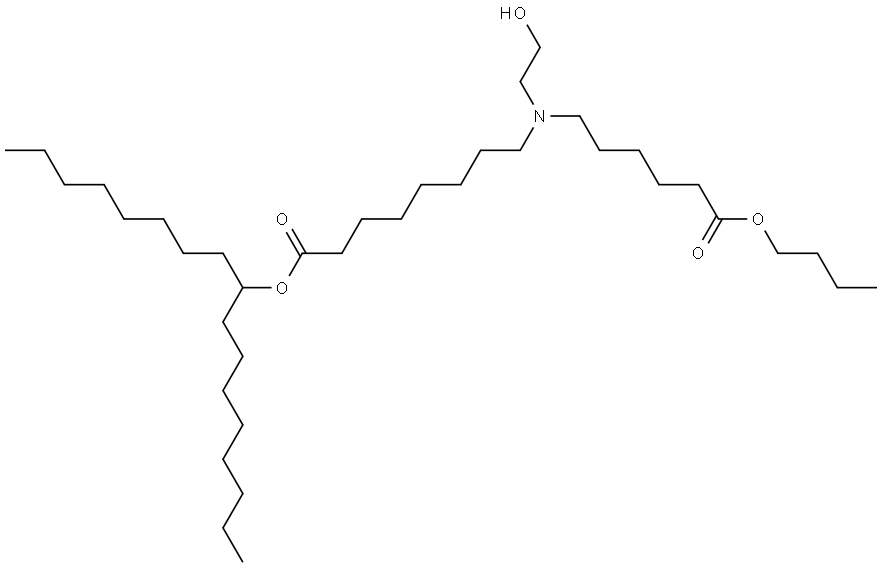 heptadecan-9-yl 8-((6-butoxy-6-oxohexyl)(2-hydroxyethyl)amino)octanoate Structure