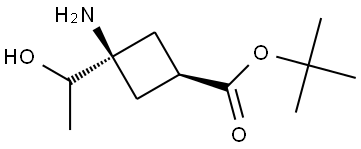 (1R,3s)-tert-Butyl 3-amino-3-((S)-1-hydroxyethyl)cyclobutanecarboxylate Structure