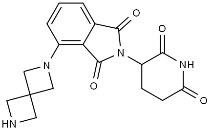 2-(2,6-dioxopiperidin-3-yl)-4-(2,6-diazaspiro[3.3]heptan-2-yl)isoindoline-1,3-dione Structure