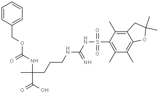 Cbz-alpha-Me-Arg(Pbf)-OH Structure