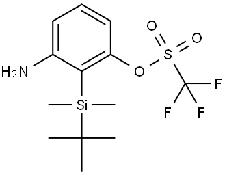 Methanesulfonic acid, 1,1,1-trifluoro-, 3-amino-2-[(1,1-dimethylethyl)dimethylsilyl]phenyl ester Structure