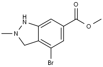 1H-Indazole-6-carboxylic acid, 4-bromo-2,3-dihydro-2-methyl-, methyl ester Structure