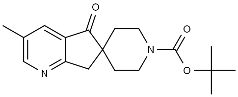 tert-butyl 3-methyl-5-oxo-spiro[7H-cyclopenta[b]pyridine-6,4'-piperidine]-1'-carboxylate Structure