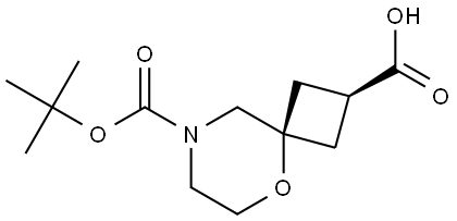 8-(1,1-Dimethylethyl) cis-5-oxa-8-azaspiro[3.5]nonane-2,8-dicarboxylate Structure