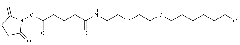 Cl-C6-PEG2-NHCO-C3-NHS Structure