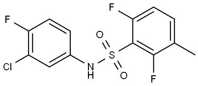 N-(3-Chloro-4-fluorophenyl)-2,6-difluoro-3-methylbenzenesulfonamide Structure