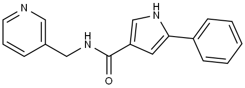 5-phenyl-N-(pyridin-3-ylmethyl)-1H-pyrrole-3-carboxamide Structure