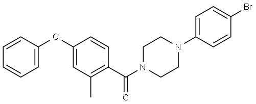 4-(4-Bromophenyl)-1-piperazinyl](2-methyl-4-phenoxyphenyl)methanone Structure