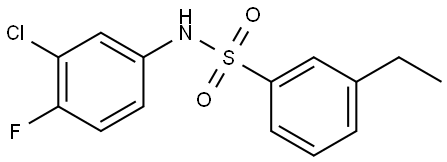 N-(3-Chloro-4-fluorophenyl)-3-ethylbenzenesulfonamide Structure