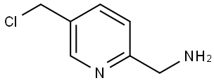 (5-(chloromethyl)pyridin-2-yl)methanamine Structure