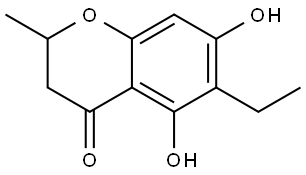 4H-1-Benzopyran-4-one, 6-ethyl-2,3-dihydro-5,7-dihydroxy-2-methyl- Structure