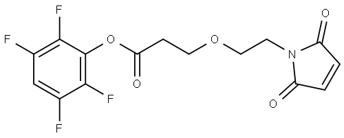 2,3,5,6-tetrafluorophenyl 3-[2-(2,5-dioxo-2,5-dihydro-1H-pyrrol-1-yl)ethoxy]propanoate Structure