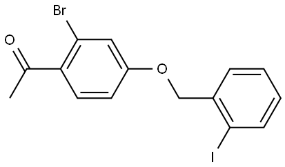 1-[2-Bromo-4-[(2-iodophenyl)methoxy]phenyl]ethanone Structure