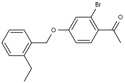 1-[2-Bromo-4-[(2-ethylphenyl)methoxy]phenyl]ethanone Structure